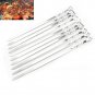 6PCS BBQ Barbecue Stainless Steel Grilling Kabob Kebab Flat Skewers Needle 45cm