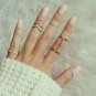Fashion Claw Wedding Engagement Rings Bridal Crystal Rhinestone Band Jewelry