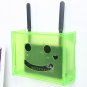 Wall Mount Smile Face Pattern WiFi Router Cable Storage Organizer Box Free Punch
