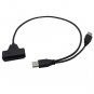 Hot SATA 7+15 Pin 22Pin to USB Cable Adapter For Laptop Hard Disk Drive 2.5 HDD