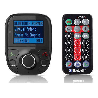 New Bluetooth LCD Car Kit MP3 Player FM Transmitter Modulator SD MMC USB Remote