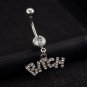 New Elegant Beaty Animal Owl Body Jewellery Navel Belly Bar Button Ring Pink