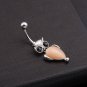 New Elegant Beaty Animal Owl Body Jewellery Navel Belly Bar Button Ring Pink