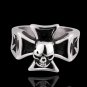 US 7 8 9 Men's Silver Dead Gothic Cross Death Stainless Steel Biker Ring Band