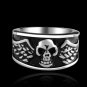 US 7 8 9 Men's Silver Dead Gothic Cross Death Stainless Steel Biker Ring Band