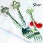 3Pcs/Set Fork Spoon Chopsticks Travel Stainless Steel Cutlery Camping Picnic Bag