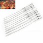 50pcs Stainless Steel 35cm Barbecue Sticks Skewers BBQ Meat Kebab Kabob Needle