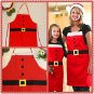 Christmas Decor Santa Holiday Costume Party Kitchen Bib Cooking Dress Apron Red