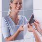 16pcs Mirrors Mosaic Tiles Self Adhesive Wall Stickers Square Decal Decoration