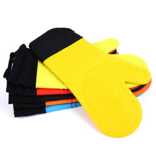 Non-slip Microwave Mitt Insulated BBQ Oven Heat Resistant Glove Oven Pot Holder