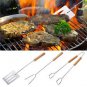 3pcs Professional BBQ Tools Set Stainless Barbecue Tools Outdoor BBQ Accessories