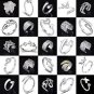 Retro Bling Scarf Jewelry Gift Silver Zircon Pretty Peacock Feather Ring 6 7 8 9