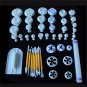 Fondant Cake Icing Decoration Syringe Set Plastic Piping 8 Tips Nozzle Tool Kit