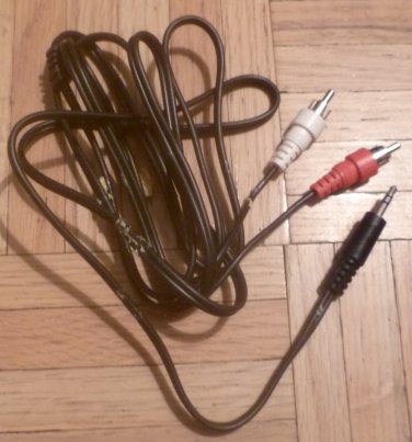 6 ft RCA audio cable with red/white