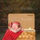 Child / Pet Picnic Basket Layered Digital Photography Template (golden)