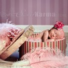 Vintage Hat box Newborn Girl Child Digital Photography Template File #340
