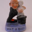 Ashtray and Snuffer | "WHAT A BUST" | Vintage | Japan | Bisqueware | 1940's
