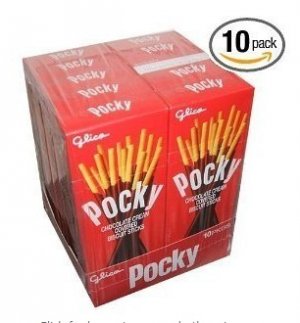 Pocky Chocolate Cream Covered Biscuit Sticks (Pack of 10)