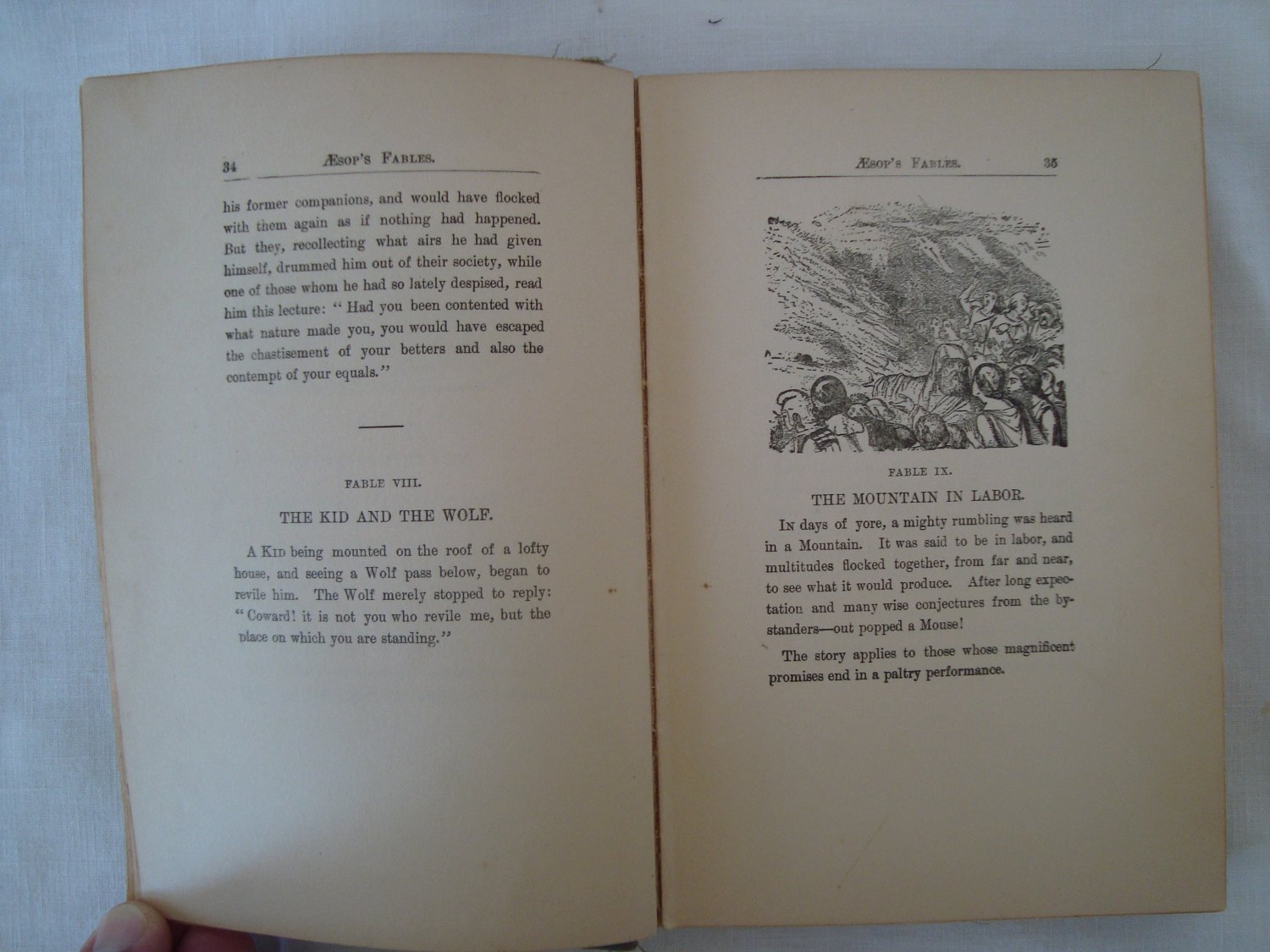 1848 AESOP'S FABLES ILLUSTRATED TENNIEL INTRO THEDDINGWORTH VICARAGE HB