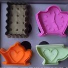 Cookie Cutter Stamp Mold 4pcs AFTERNOON TEA Series DIFFERENT SHAPE Pie Crust Cutter Set
