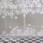 WHITE FLOWER Pattern Transparent & White Color Waterproof Shower Curtain Set