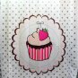 STRAWBERRY CUPCAKE DESIGN Waterproof Shower Curtain Set 180 x 200 cm CAKE Design