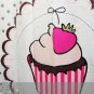 STRAWBERRY CUPCAKE DESIGN Waterproof Shower Curtain Set 180 x 200 cm CAKE Design