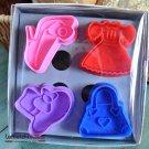 Cookie Cutter Stamp Mold 4pcs DRESS UP PRINCESS Series Pie Crust Cutter Set