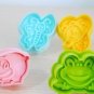 Cookie Cutter Stamp Mold 4pcs ANIMAL BEE HIPPO Series Pie Crust Cutter Set