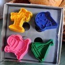 Cookie Cutter Stamp Mold 4pcs BEACH SUMMER Series Pie Crust Cutter Set