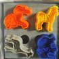 Cookie Cutter Stamp Mold 4pcs AFRICA ANIMAL SAFARI Series Pie Crust Cutter Set