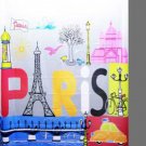 Paris in Love DESIGN Waterproof Shower Curtain Set 180 x 200 cm COLORFUL PARIS TOWER