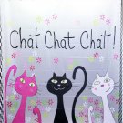 3 CAT DESIGN Waterproof Shower Curtain Set 180 x 200 cm Chat Chat Chat Design