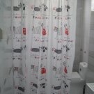 1.8x1.8m CUTE Fancy CAT Design Bathroom Shower Use SHOWER CURTAIN with Plastic HOOK 1.8x1.8m CUTE Fancy CAT Design Bathroom Shower Use SHOWER CURTAIN with Plastic HOOK