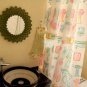 Cute Colorful Adorable BATHROBE BATHTUB Design Shower Curtain Set 180 x 180 cm