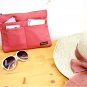 Bag inside Bag PINK Travel Insert Handbag w/ Zipper Large Liner Organizer Purse