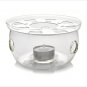 600ml Clear Glass Heat Resistant Infuser Teapot with Warmer Nice for Flower/Green Tea Pot