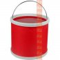 Multiple Use RED COLOR FOLD-ABLE 11 Liter Bucket Wash Car & Outdoor Can Use