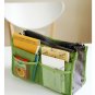 APPLE GREEN Color  Large Liner Organizer Bag Dual Zipper Purse Nice to Insert Inside BAGS