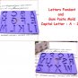 Letters Fondant and Gum Paste Mold Capital A-Z Set Alphabet Cake Pass your Note