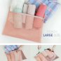 1 Set PEACH & LAKE BLUE COLOR 4 Different Size Travel Packing Mesh Travel Pouch 2 Set
