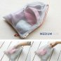 1 Set PEACH & LAKE BLUE COLOR 4 Different Size Travel Packing Mesh Travel Pouch 2 Set