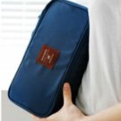 Navy Blue Color Travel Use Multiple Pocket Packing Pouch Good for Underwear