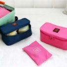 HOT PINK & NAVY BLUE Color Travel Use Multiple Pocket Packing Pouch Good for Underwear