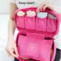 HOT PINK & NAVY BLUE Color Travel Use Multiple Pocket Packing Pouch Good for Underwear