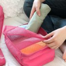 Packing Squares 30 X 20 x 13 cm HOT PINK Color Multiple Organizing Easy Use Fold-able Travel Pouch