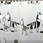 Cute Cartoon ZEBRA Design 180 cm x 180 cm PEVA Plastic Bathroom Use Shower Curtain Set