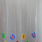 Colorful Number with Ribbon Pattern PEVA Plastic 180 x 180 cm Shower Curtain Set