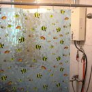 3D Lovely Little Fish PEVA 180 x 180 cm Plastic Shower Curtain Set with Hook