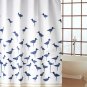 Blue Little Bird Cute POLYESTER 180 x 180 cm Bathroom Use SHOWER CURTAIN SET